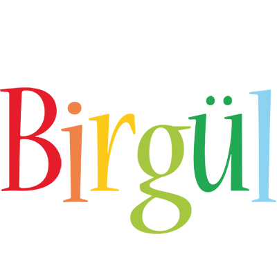 Birgül birthday logo