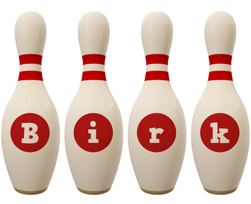 Birk bowling-pin logo