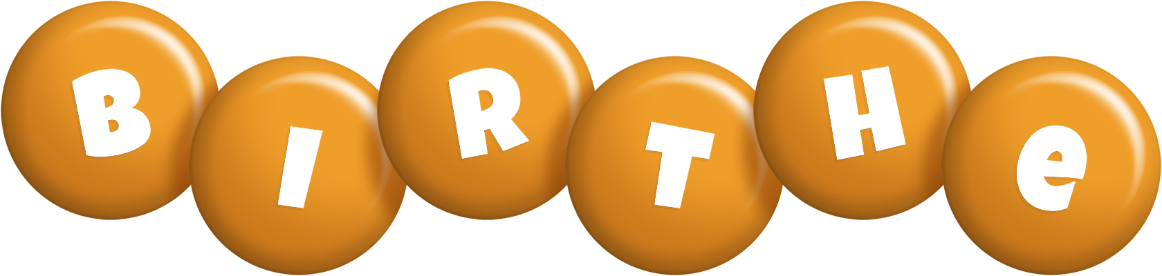 Birthe candy-orange logo