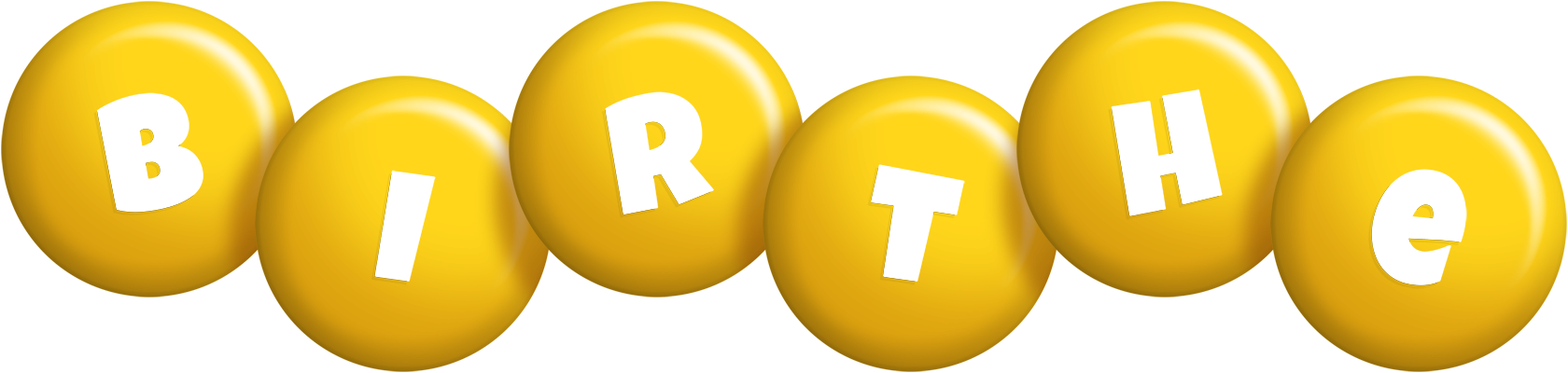 Birthe candy-yellow logo