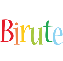 Birute birthday logo