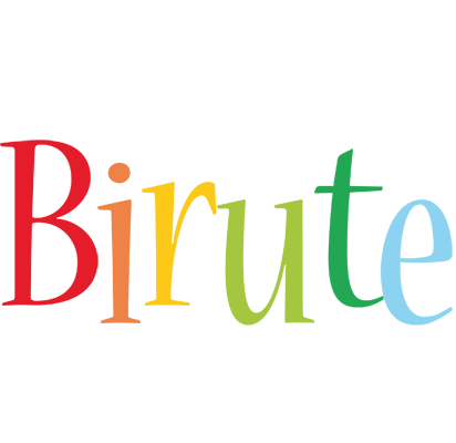 Birute birthday logo