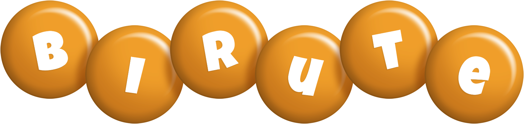 Birute candy-orange logo