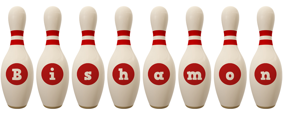 Bishamon bowling-pin logo