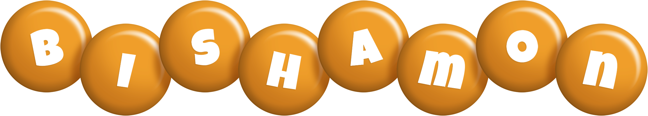 Bishamon candy-orange logo