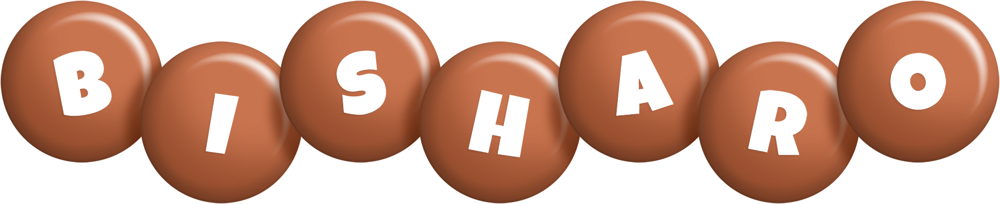 Bisharo candy-brown logo