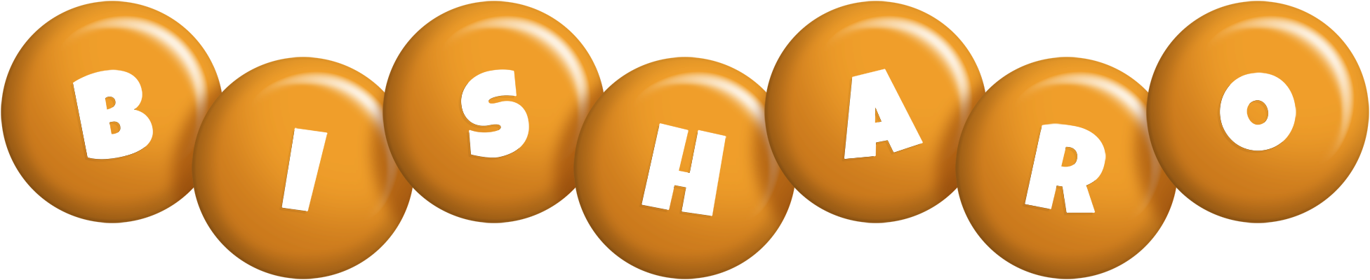 Bisharo candy-orange logo