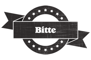 Bitte grunge logo