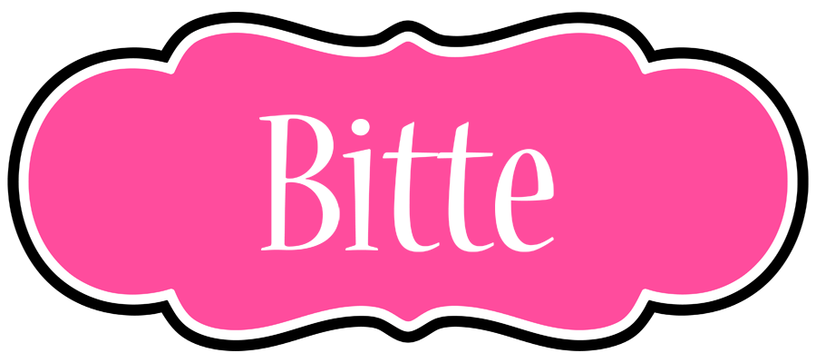 Bitte invitation logo