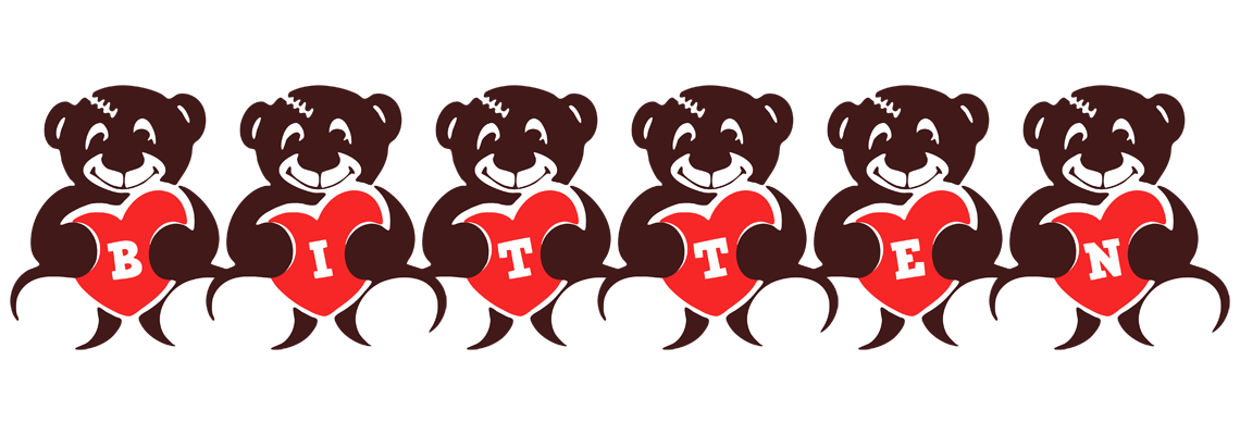 Bitten bear logo