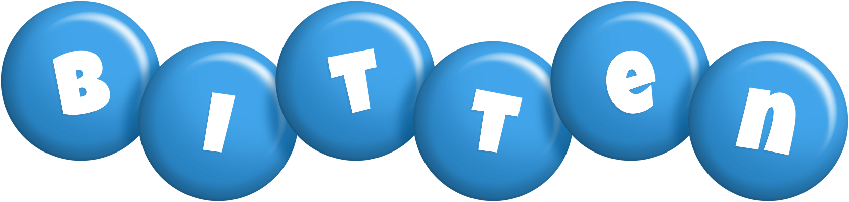 Bitten candy-blue logo