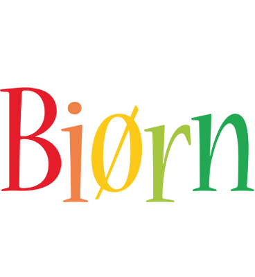 Biørn birthday logo