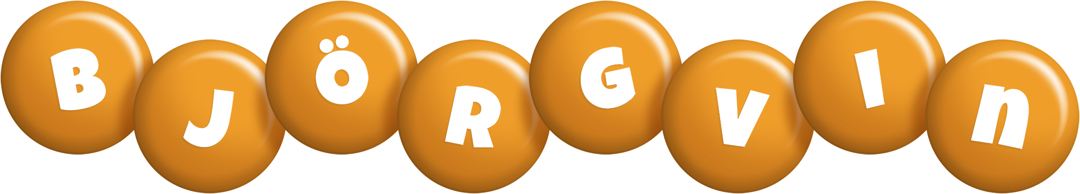 Björgvin candy-orange logo