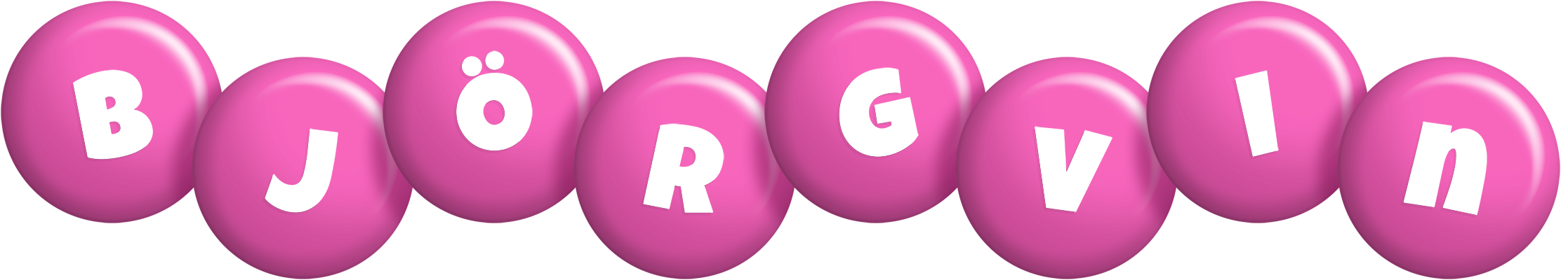 Björgvin candy-pink logo