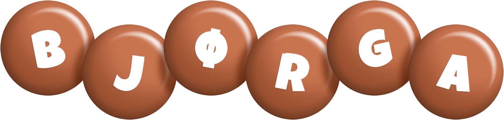 Bjørga candy-brown logo