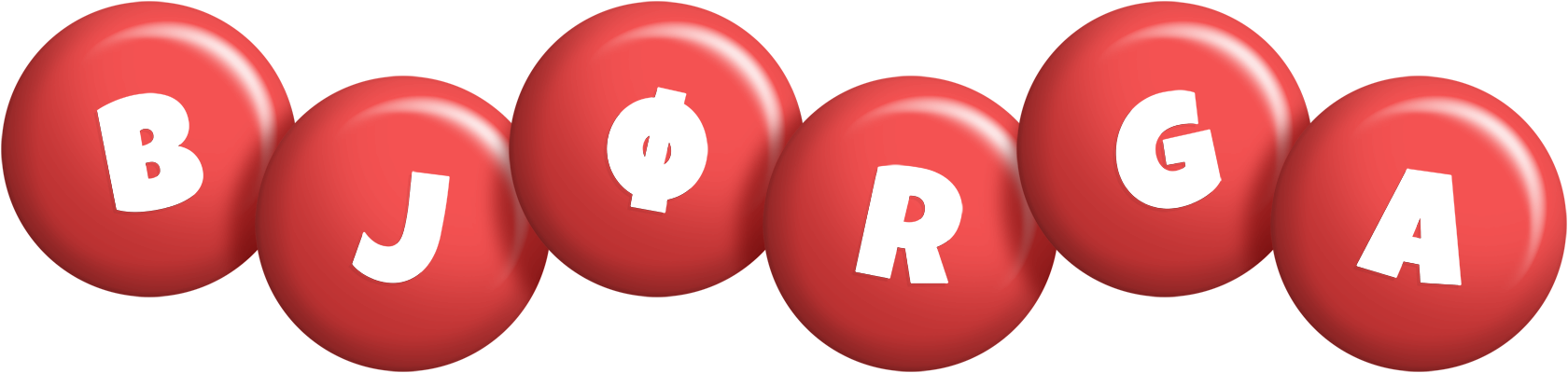 Bjørga candy-red logo