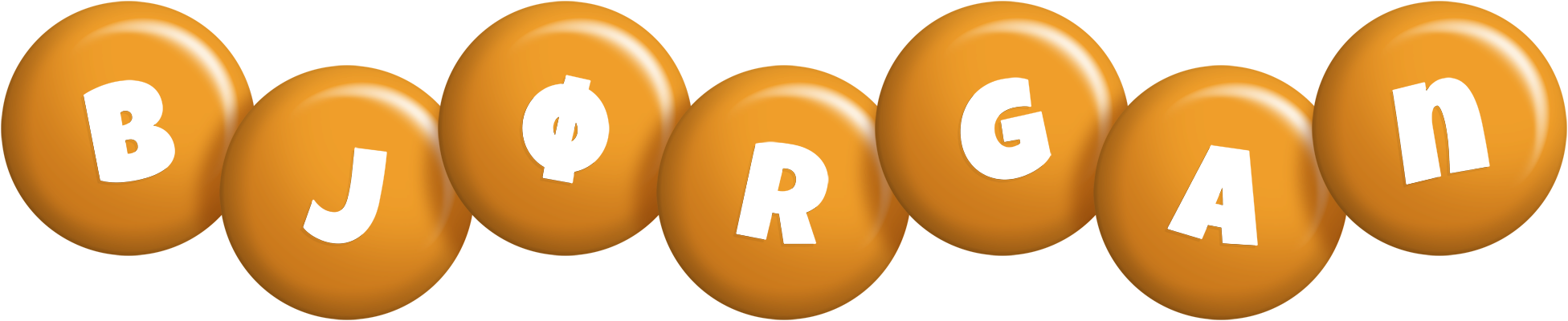 Bjørgan candy-orange logo