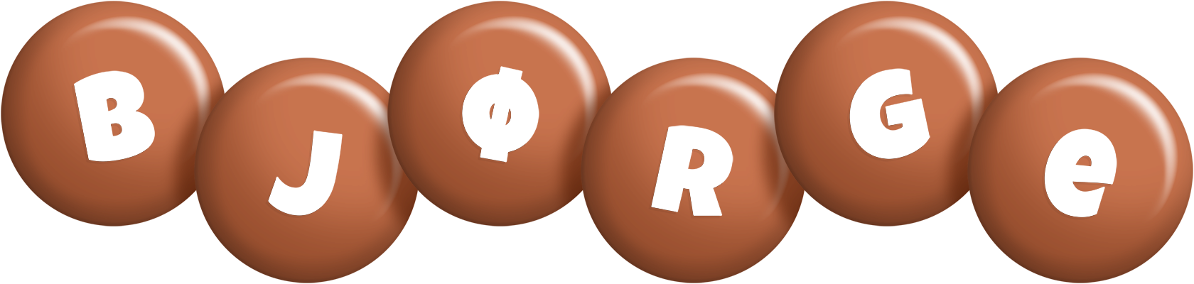 Bjørge candy-brown logo