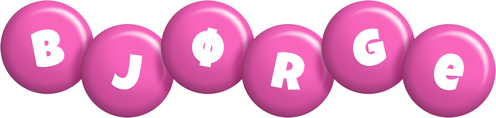 Bjørge candy-pink logo