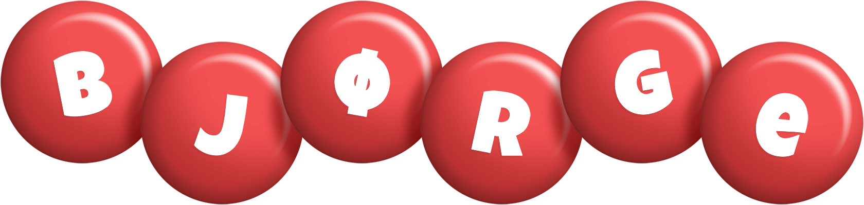 Bjørge candy-red logo