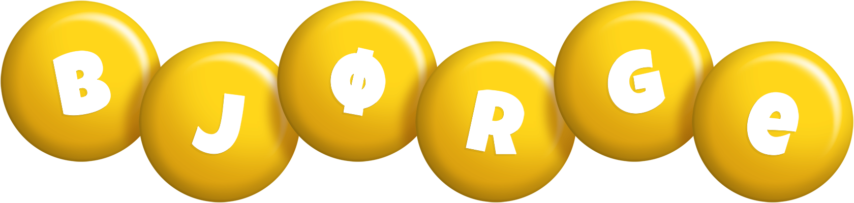 Bjørge candy-yellow logo