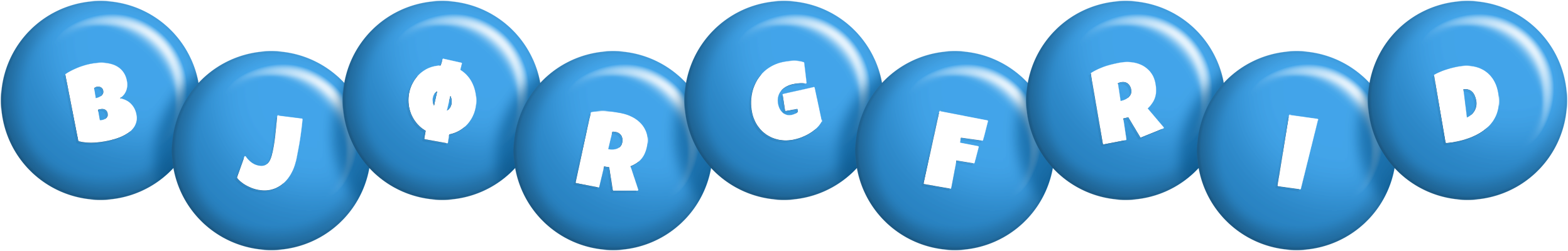 Bjørgfrid candy-blue logo