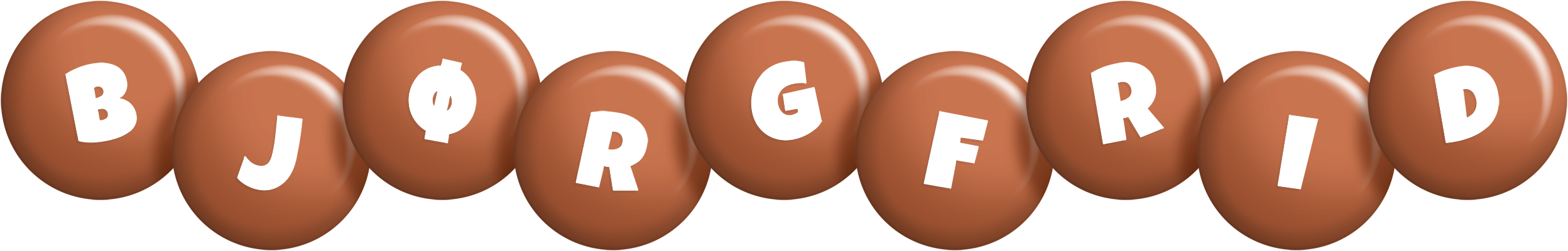 Bjørgfrid candy-brown logo