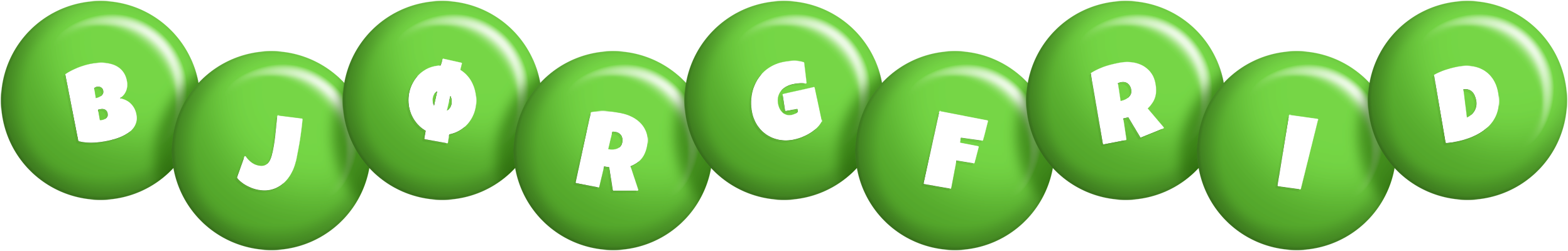 Bjørgfrid candy-green logo