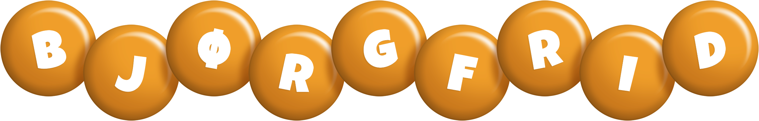 Bjørgfrid candy-orange logo