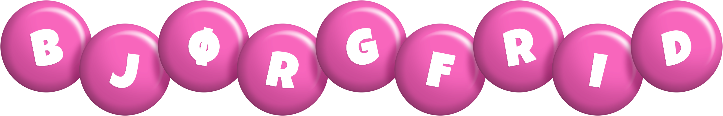 Bjørgfrid candy-pink logo