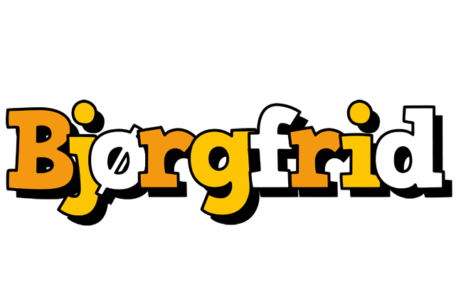 Bjørgfrid cartoon logo