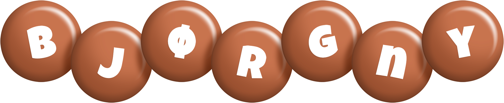 Bjørgny candy-brown logo