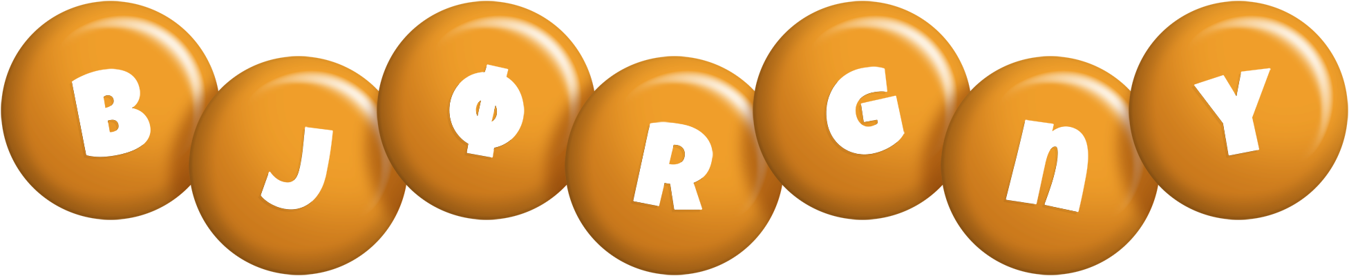 Bjørgny candy-orange logo