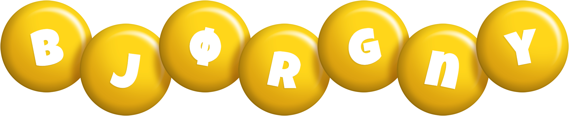 Bjørgny candy-yellow logo
