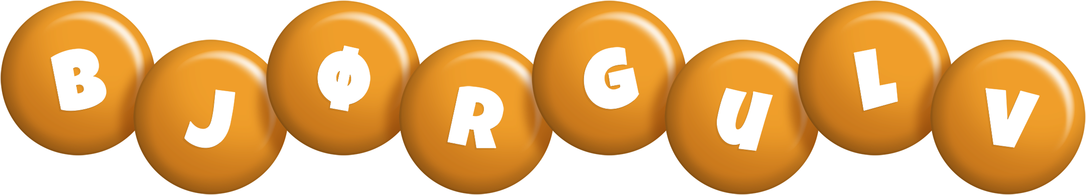 Bjørgulv candy-orange logo
