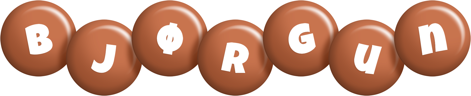 Bjørgun candy-brown logo