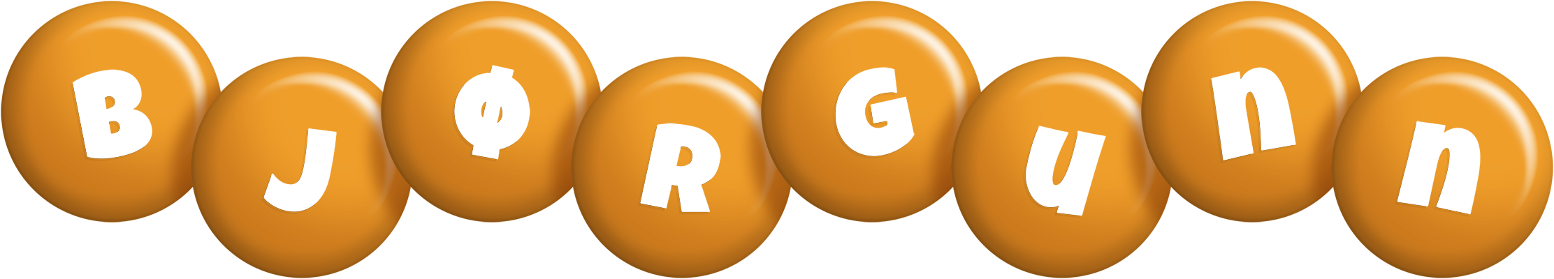 Bjørgunn candy-orange logo
