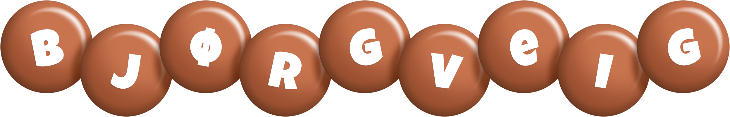 Bjørgveig candy-brown logo