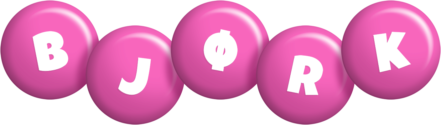 Bjørk candy-pink logo