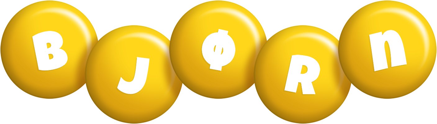 Bjørn candy-yellow logo