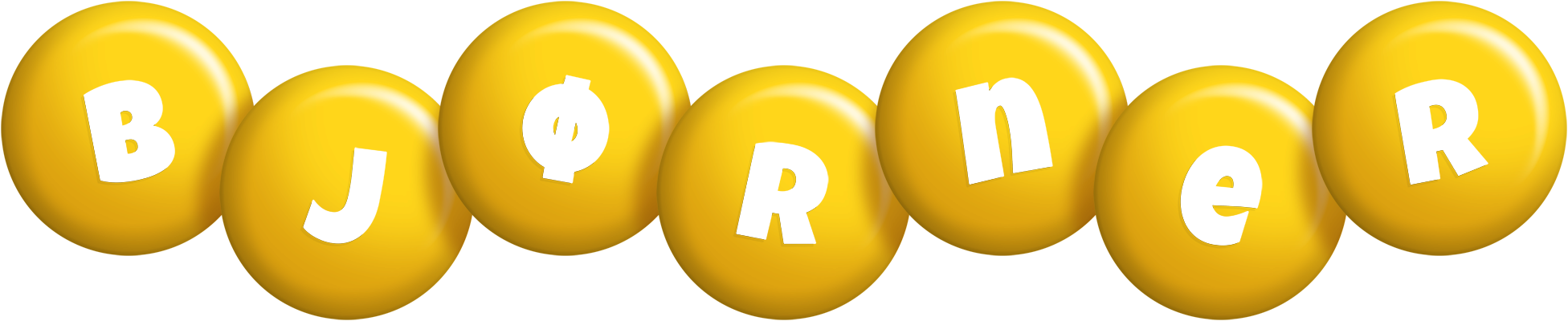 Bjørner candy-yellow logo