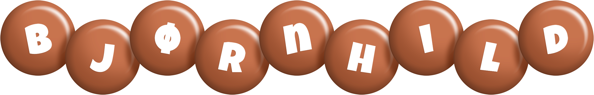 Bjørnhild candy-brown logo