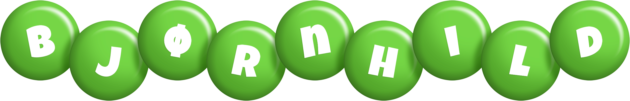 Bjørnhild candy-green logo