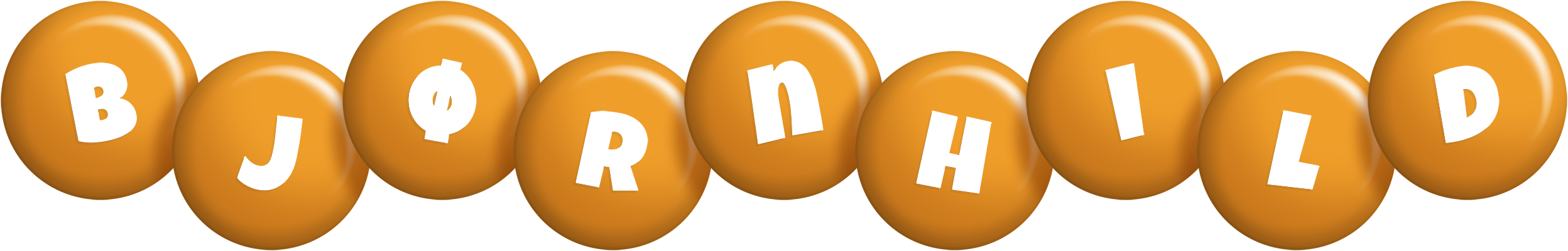 Bjørnhild candy-orange logo