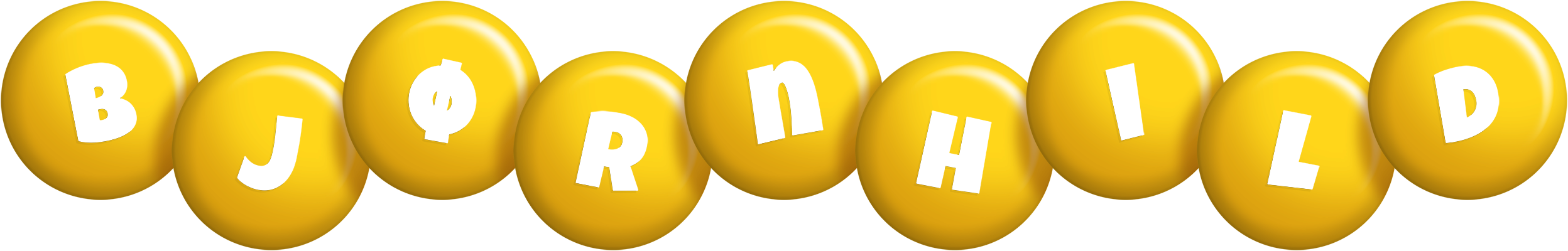 Bjørnhild candy-yellow logo