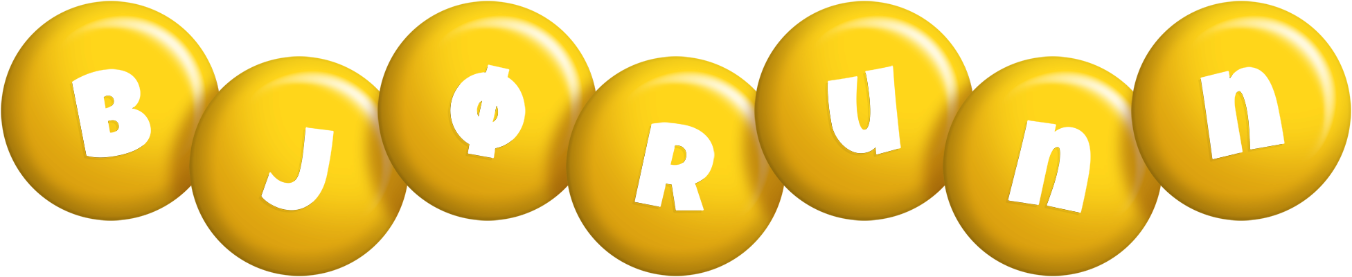 Bjørunn candy-yellow logo