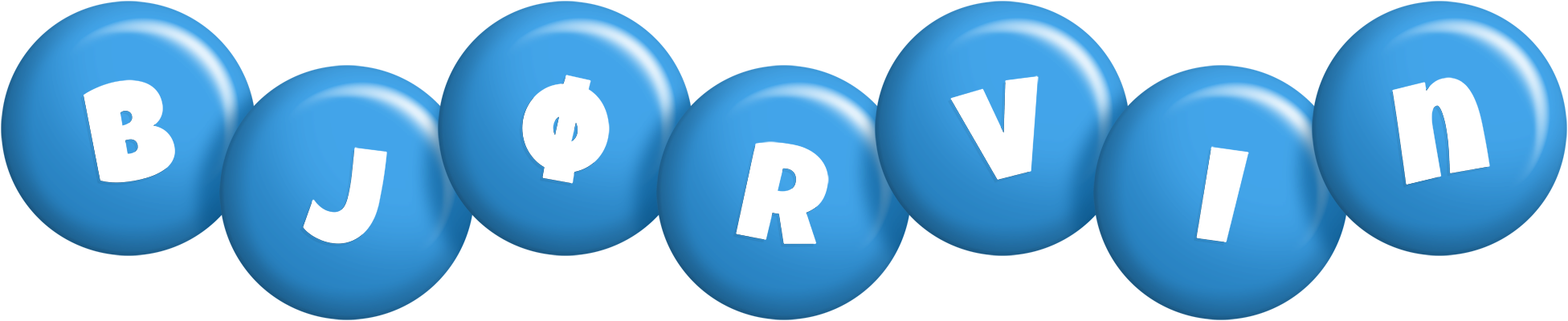 Bjørvin candy-blue logo