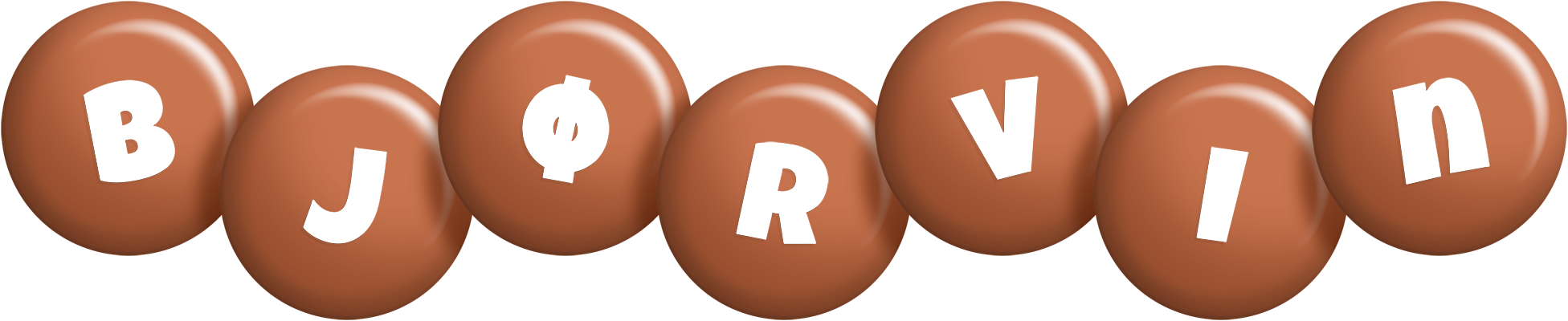 Bjørvin candy-brown logo