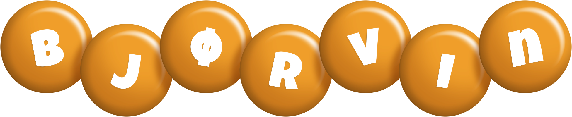 Bjørvin candy-orange logo