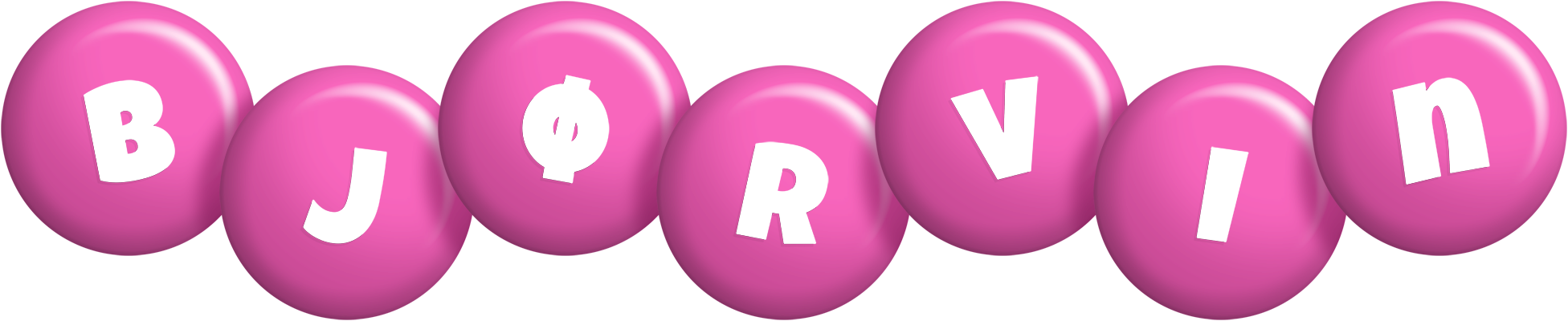 Bjørvin candy-pink logo